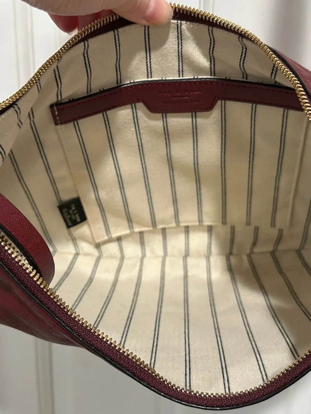 RAG & BONE RISER CROSSBODY BAG BURGUNDY